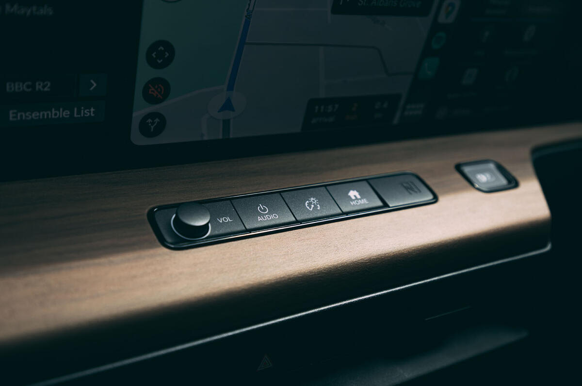 Honda e 2020 road test review - dashboard buttons