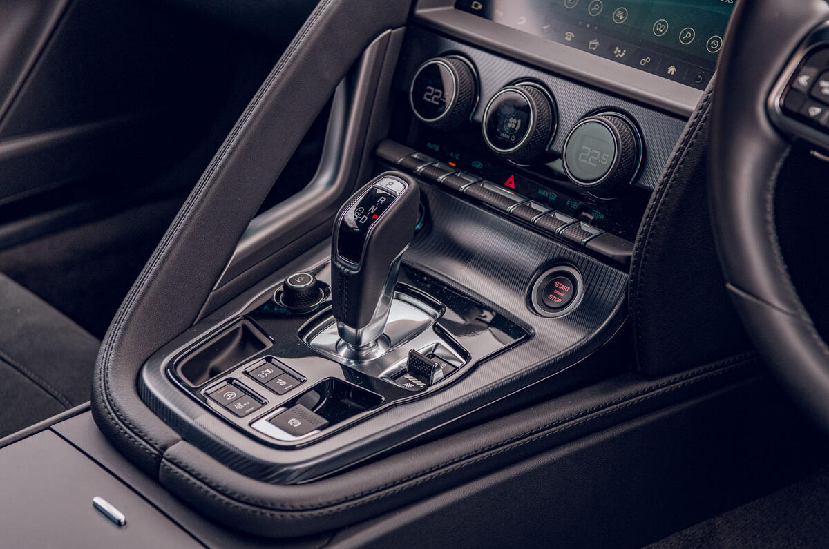 Jaguar F-Type 2020 road test review - centre console Jaguar F-Type 2020 road test review - centre console