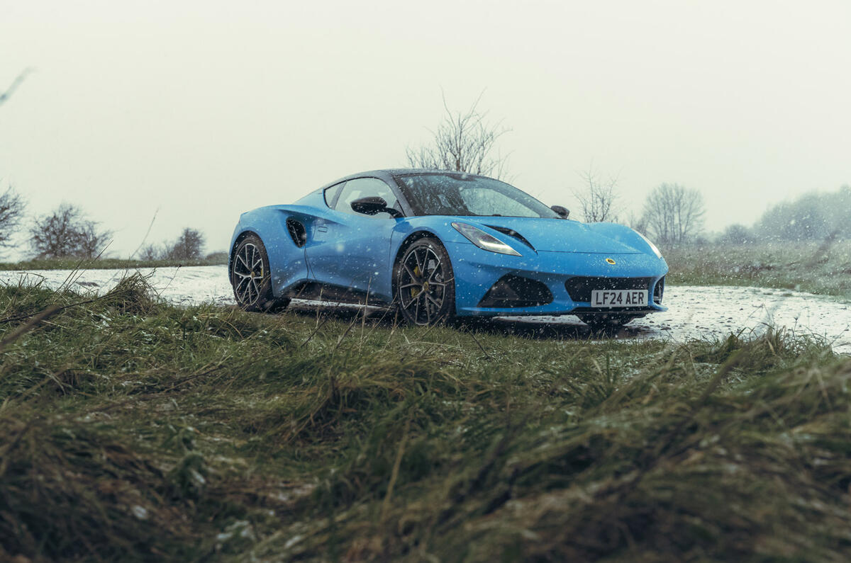 18 Lotus Emira V6 2025 Autocar road test review static