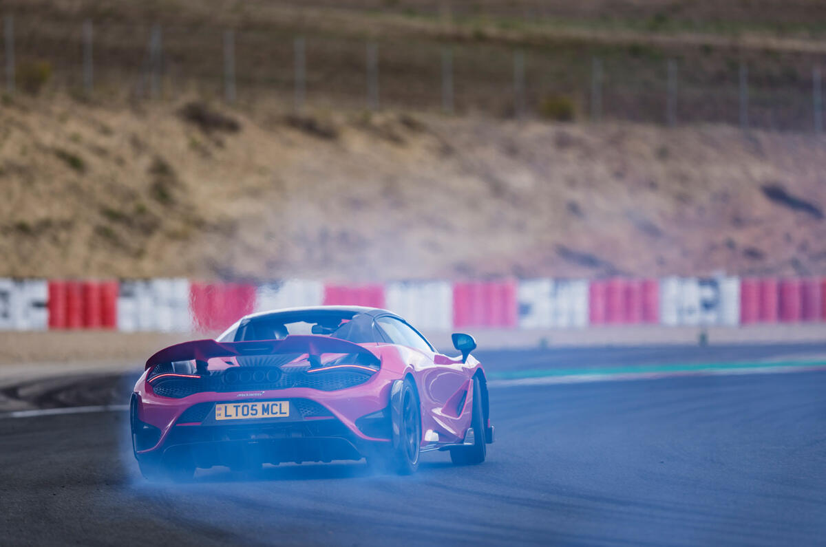18 McLaren 765LT spider 2021 first drive review track rear