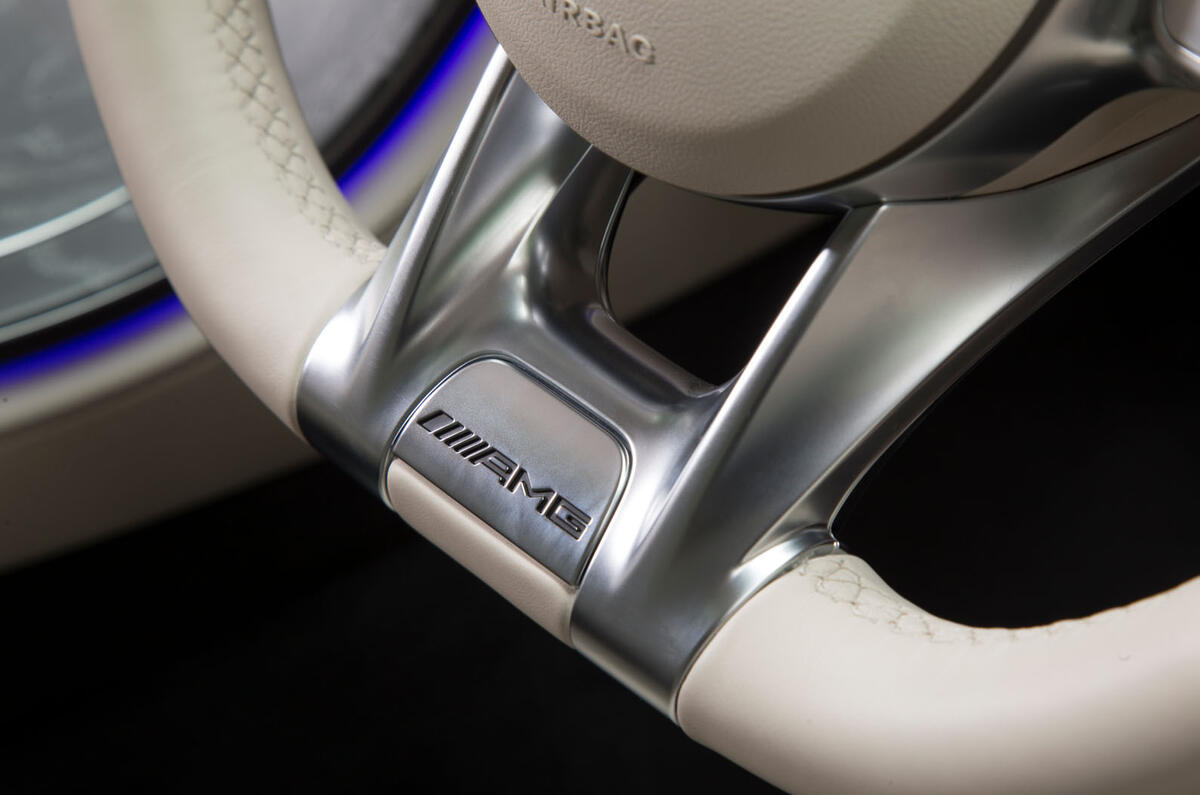 Mercedes-AMG CLS 53 2018 road test review - steering wheel logo