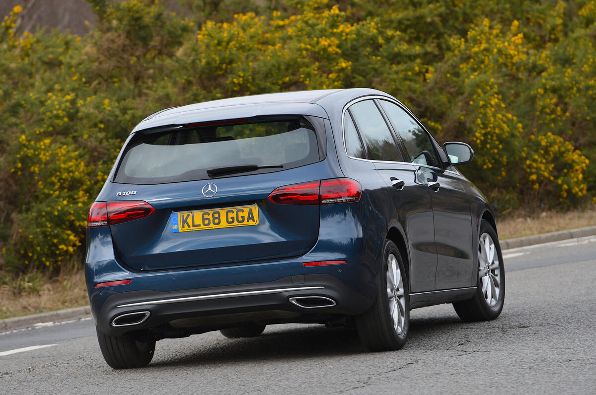 Mercedes-Benz B-Class 2019 road test review cornering rear