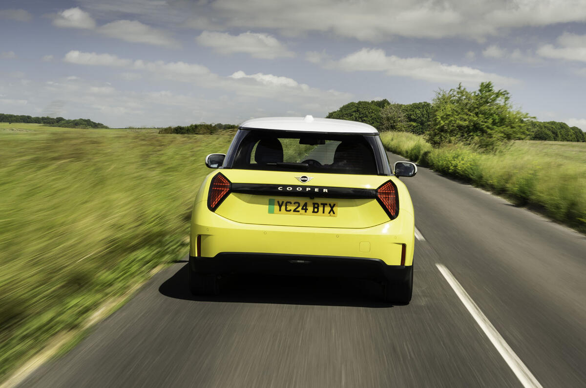 18 Mini Cooper E Electric 2024 review rear driving