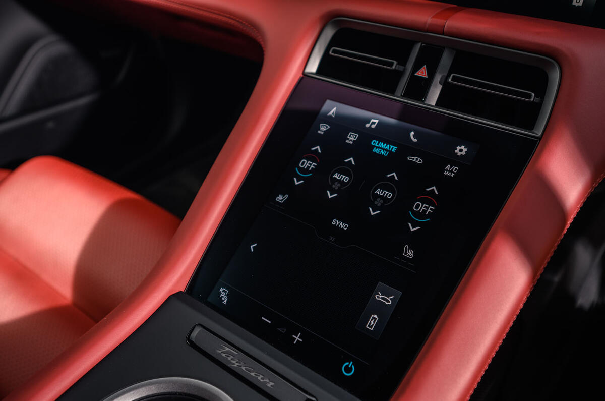Porsche Taycan 2020 road test review - climate controls