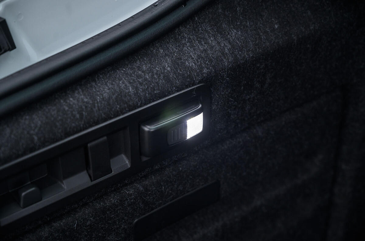 Skoda Superb iV 2020 road test review - boot light