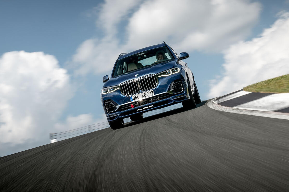 Alpina XB7 2020 road test review - on the road nose