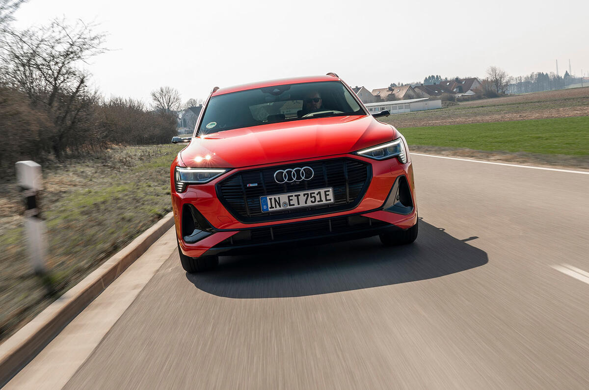 Audi E-tron Sportback 2020 road test review - on the road nose Audi E-tron Sportback 2020 road test review - on the road nose