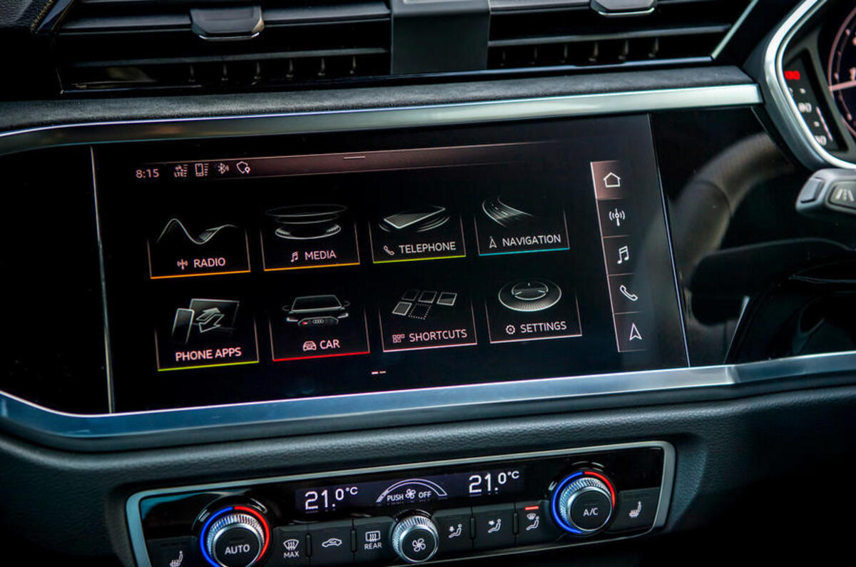 Audi RS Q3 Sportback 2020 road test review - infotainment