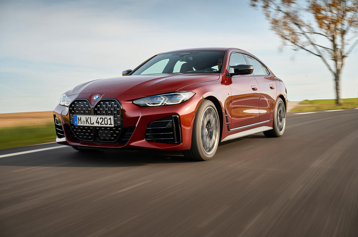 19 BMW 4 Series Gran Coupe 2021 first drive on road front 19 BMW 4 Series Gran Coupe 2021 first drive on road front