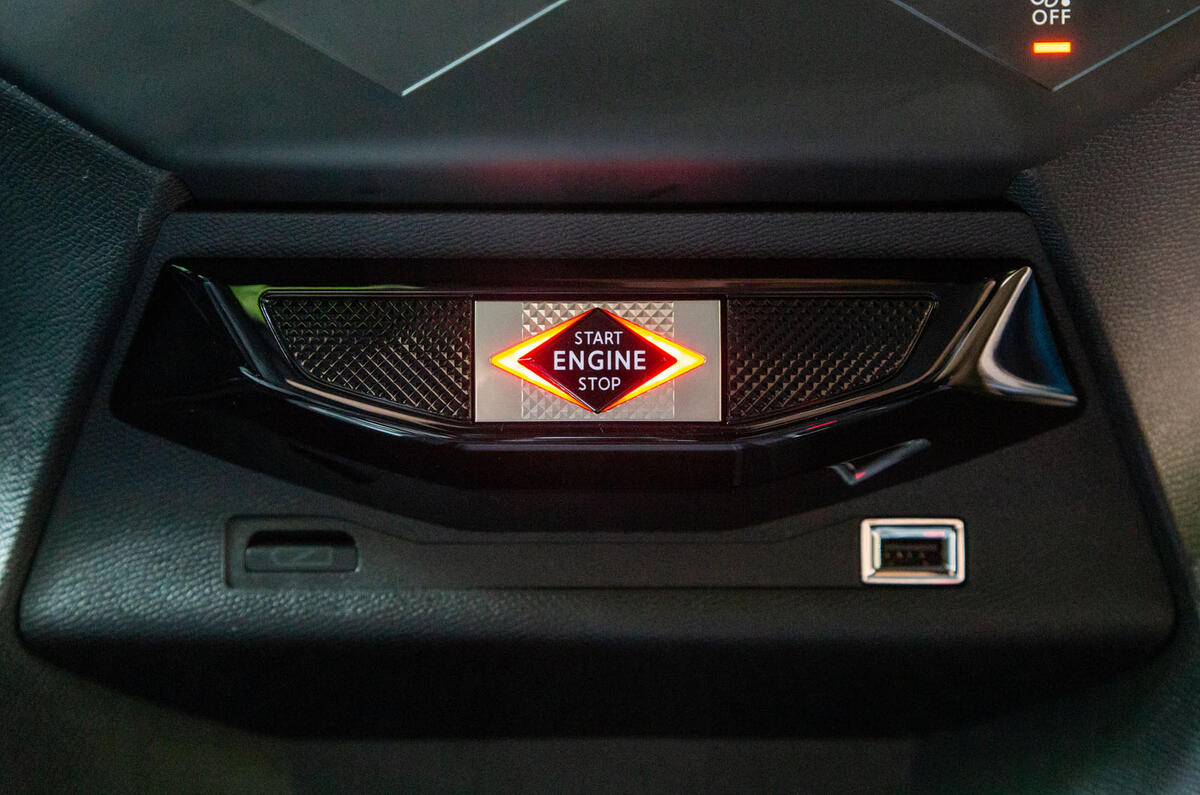 DS 3 Crossback 2019 road test review - start button