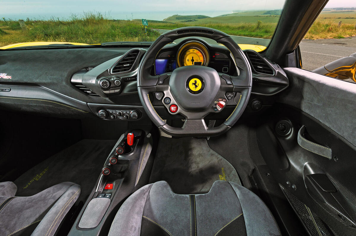 Ferrari 488 Pista 2019 road test review - dashboard