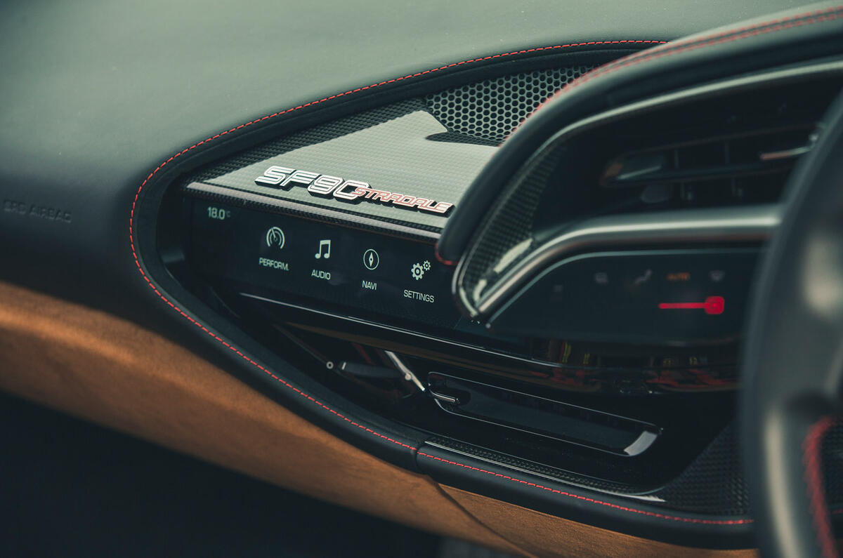 19 Ferrari SF90 Stradale 2021 road test review infotainment