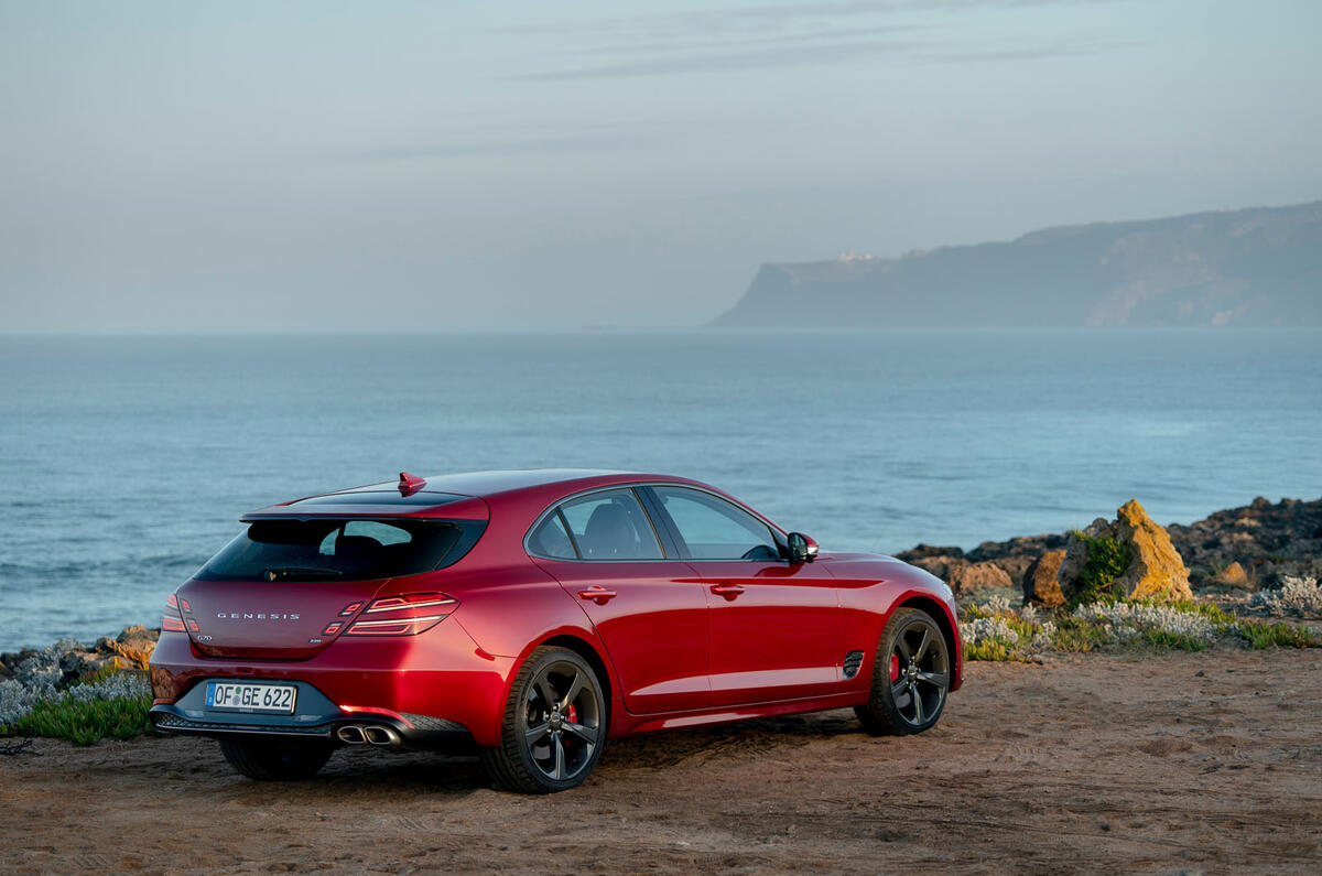 19 Genesis G70 Shooting brake 2021 first drive review static rear 19 Genesis G70 Shooting brake 2021 first drive review static rear