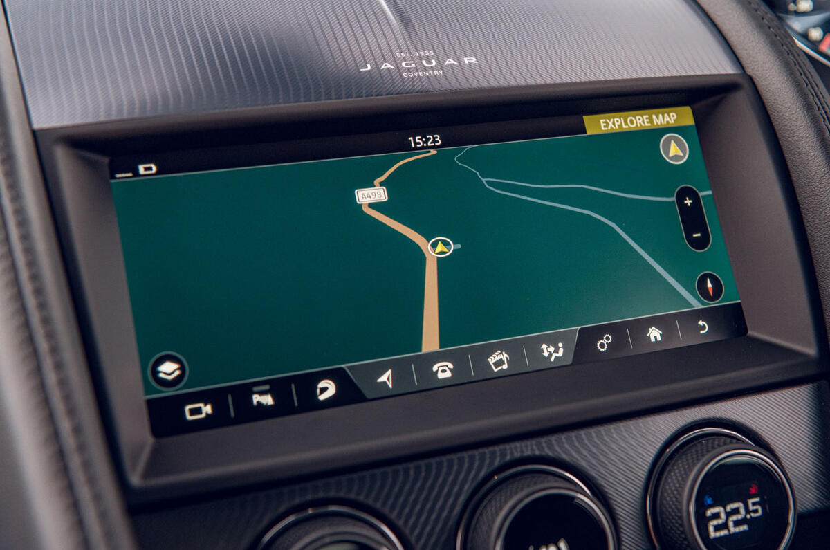 Jaguar F-Type 2020 road test review - infotainment Jaguar F-Type 2020 road test review - infotainment