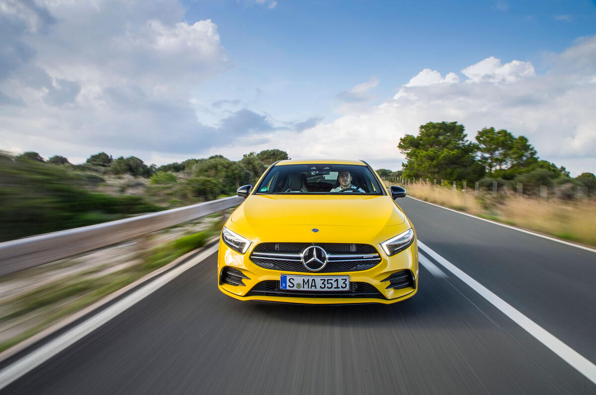 Mercedes-AMG A35 2018 review - on the road nose