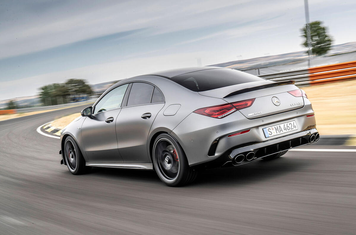 Mercedes-AMG CLA 45 S 2019 road test review - track rear