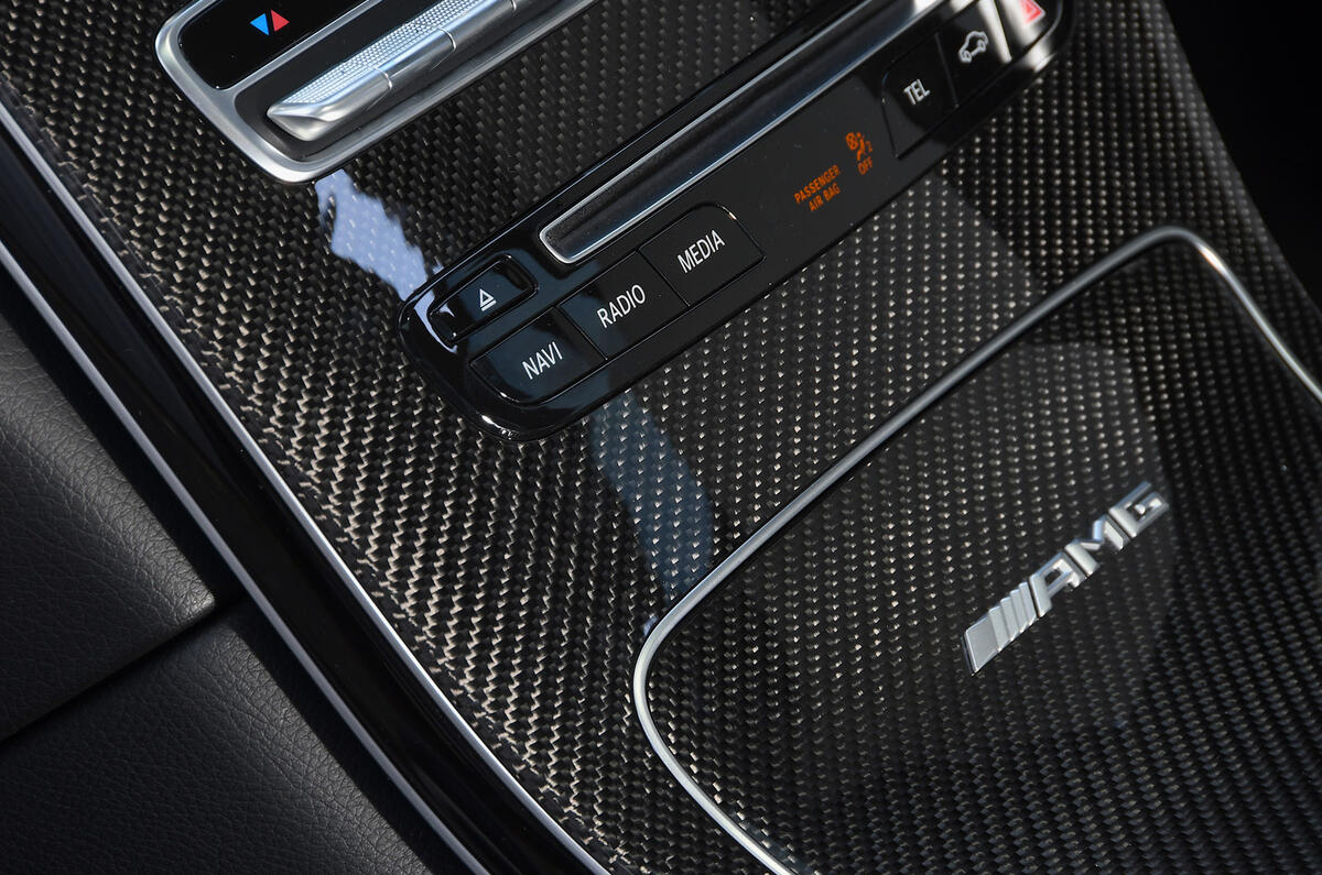Mercedes-AMG GLC 63 S road test review carbon fibre trim