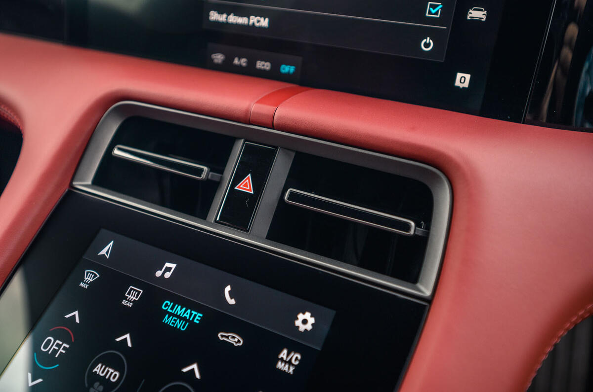 Porsche Taycan 2020 road test review - air vents