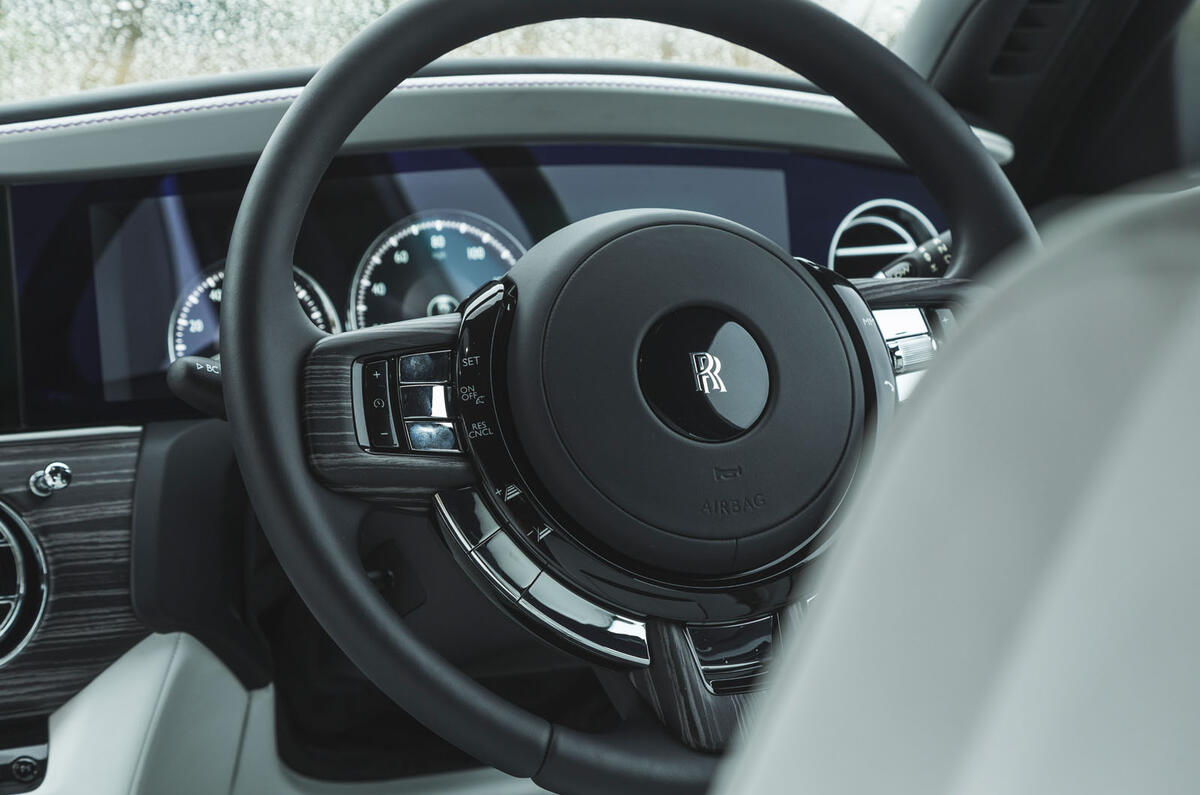 19 Rolls Royce Ghost 2021 road test review steering wheel