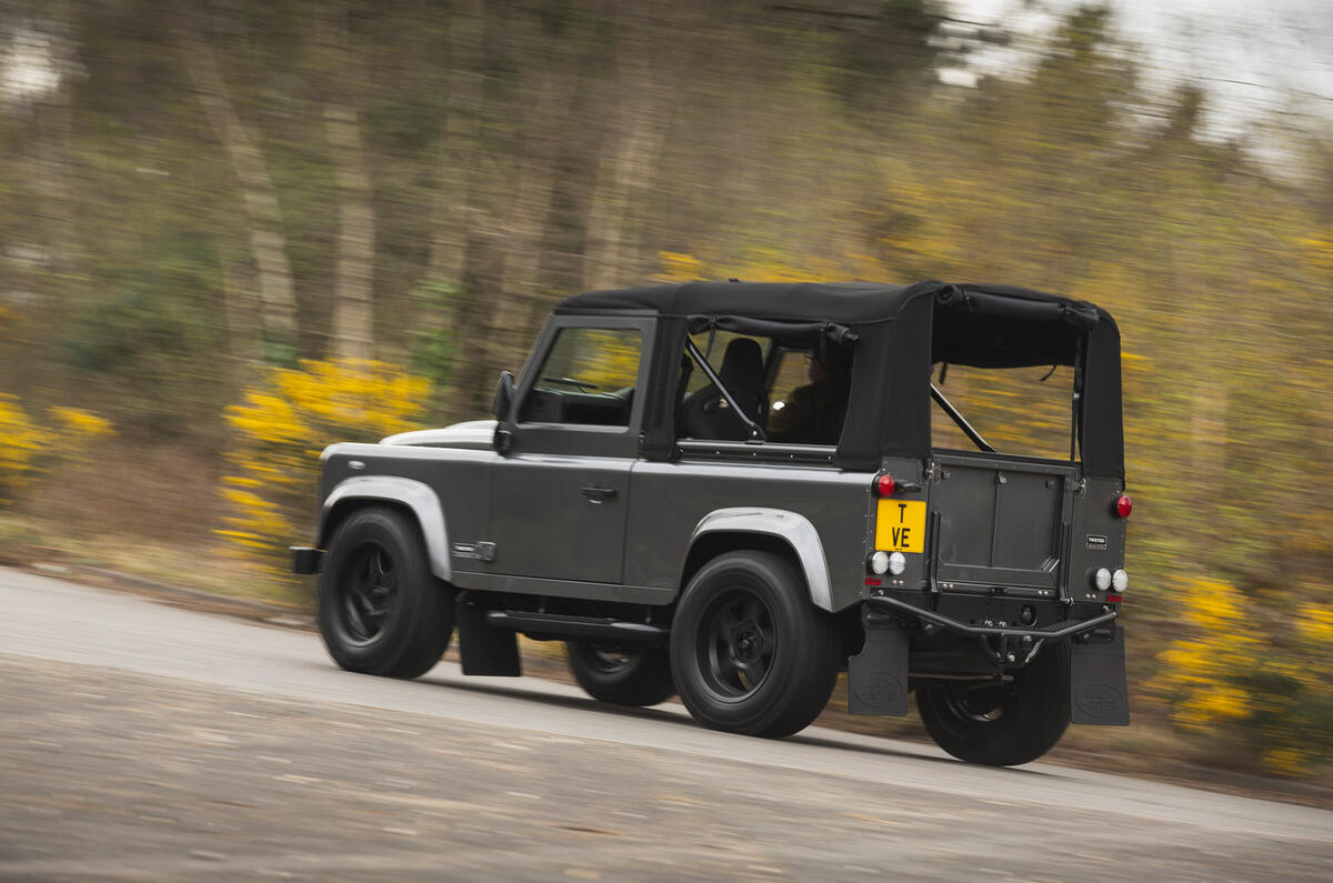 19 Twisted Defender EV 2022 UK first drive review on road rear