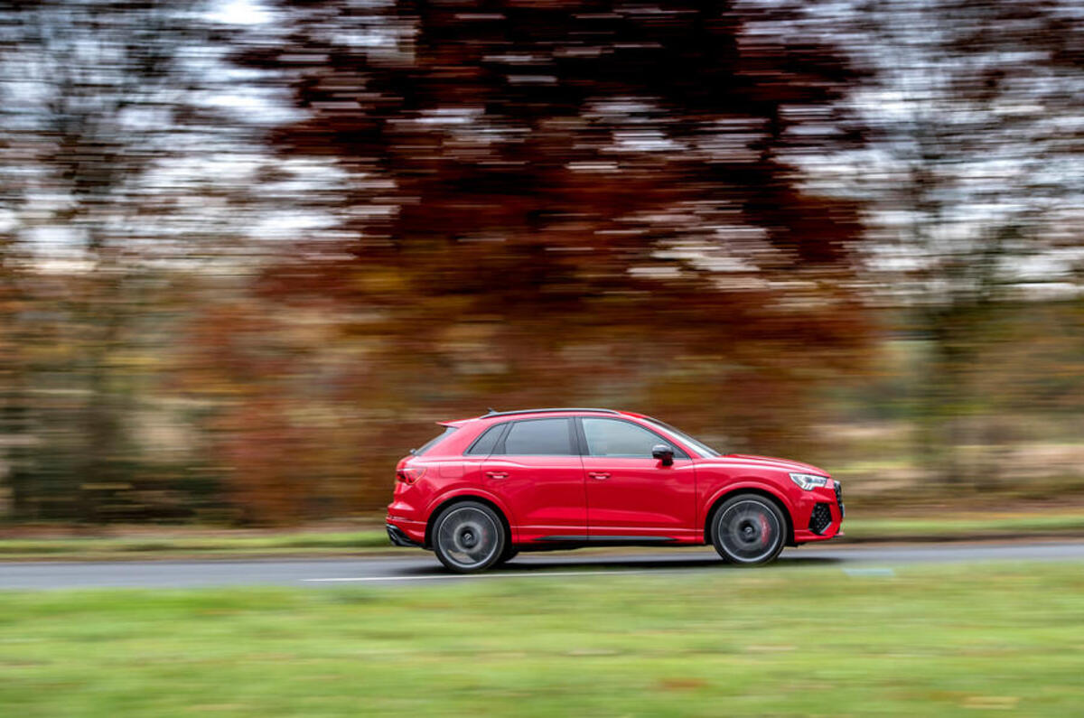 Audi RS Q3 2020 road test review - hero side