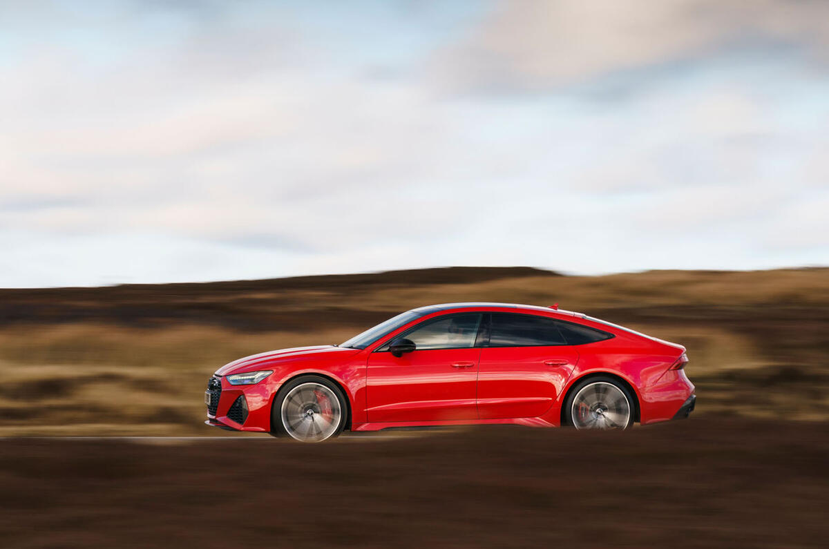 Audi RS7 Sportback 2020 road test review - hero side Audi RS7 Sportback 2020 road test review - hero side
