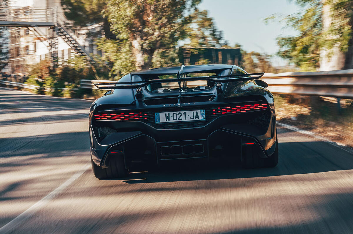 Bugatti Divo 2020 road test review - hero rear