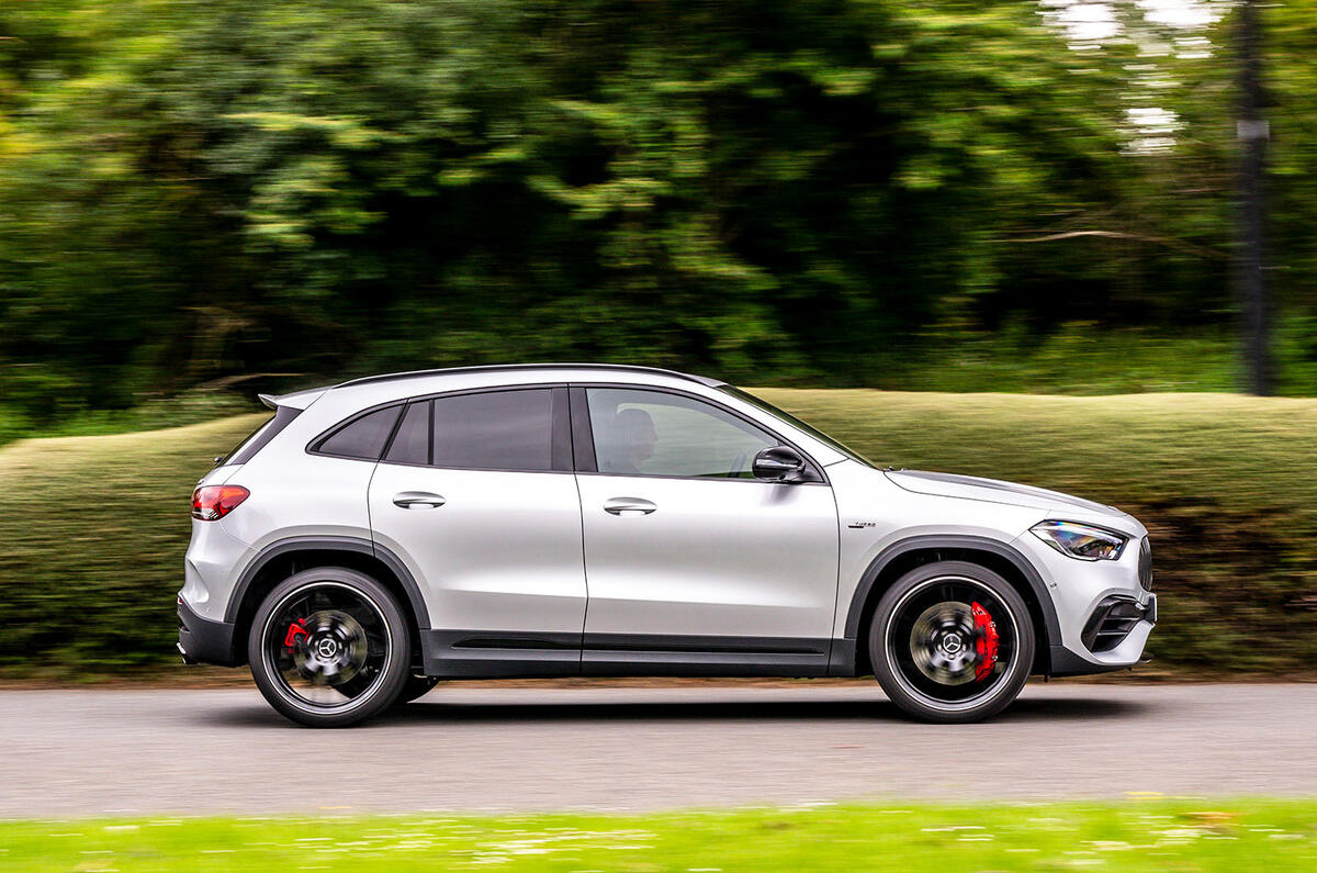 Mercedes-AMG GLA 45 S Plus 2020 road test review - hero side Mercedes-AMG GLA 45 S Plus 2020 road test review - hero side