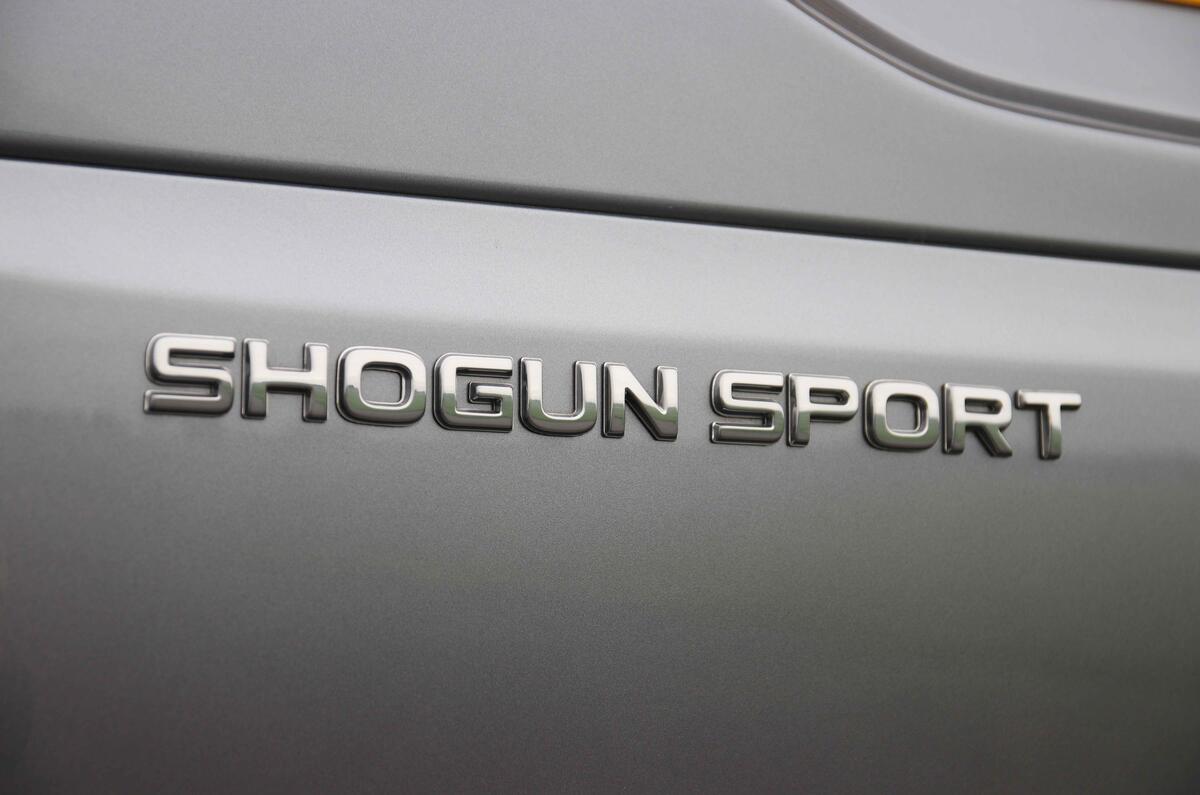 Mitsubishi Shogun Sport 2018 road test review rear badge