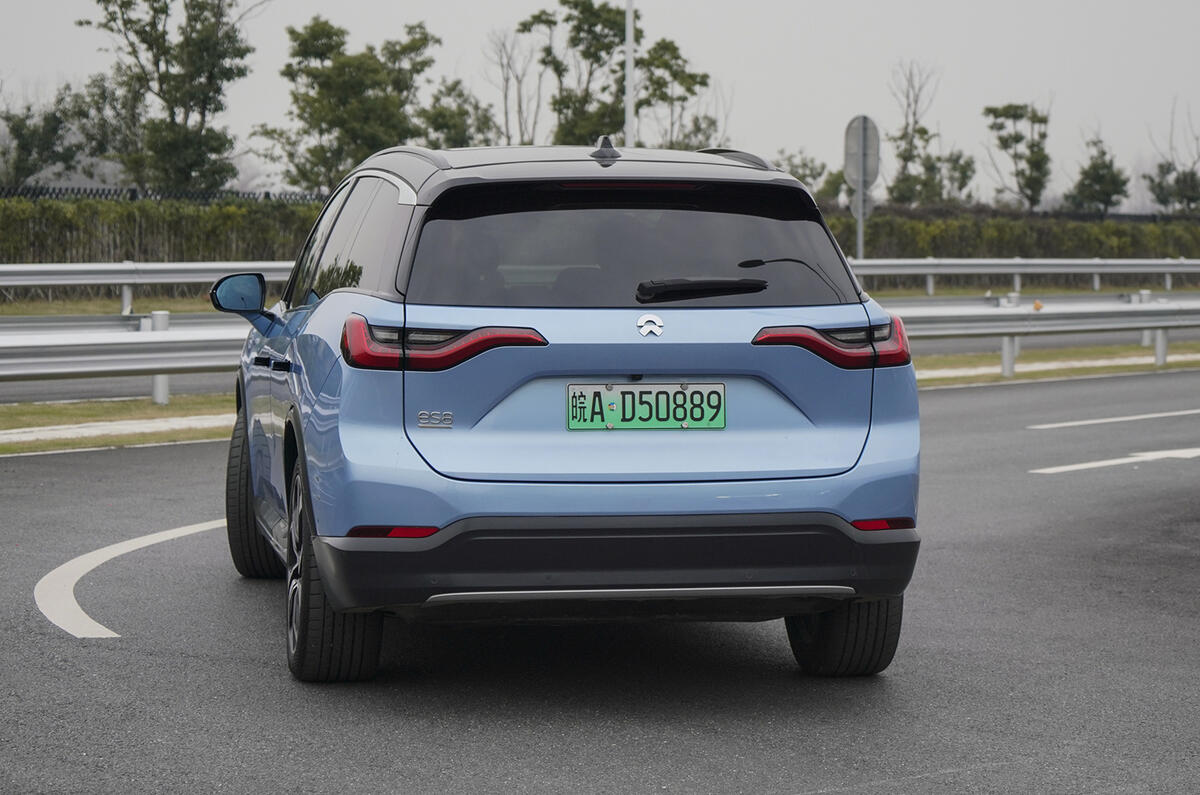 Nio ES8 road test review - hero rear