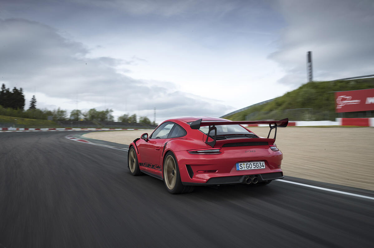 Porsche 911 GT3 RS 2018 review hero rear