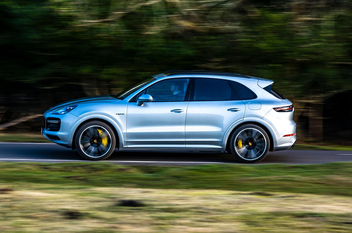 Porsche Cayenne Turbo S E-Hybrid road test review - hero side Porsche Cayenne Turbo S E-Hybrid road test review - hero side
