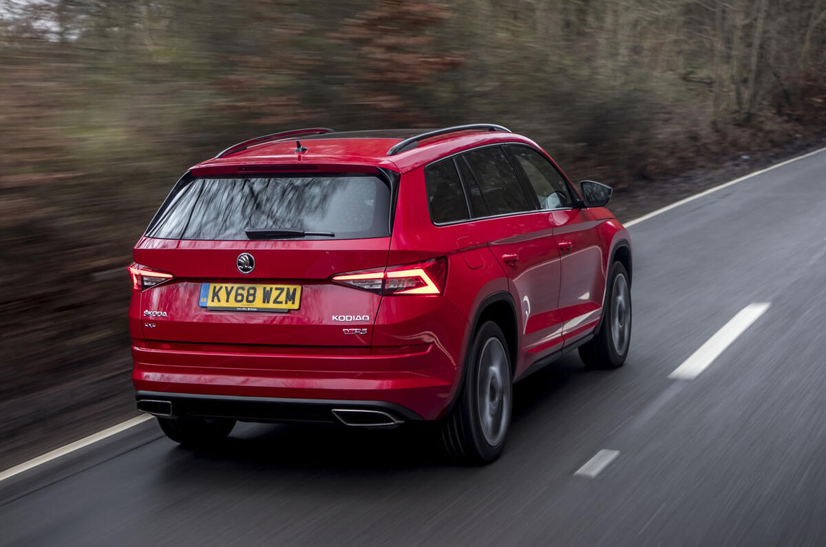 Skoda Kodiaq vRS 2019 road test review - hero rear