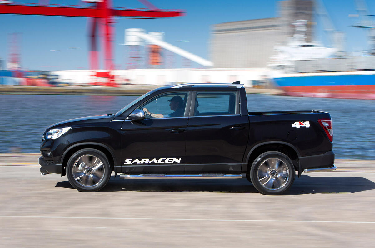 Ssangyong Musso Saracen 4x4 2018 road test review hero side