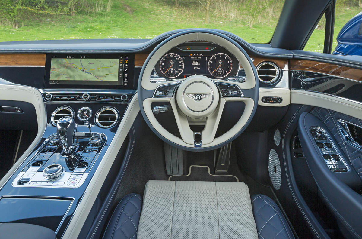 Bentley Continental GT 2018 Autocar road test review cabin