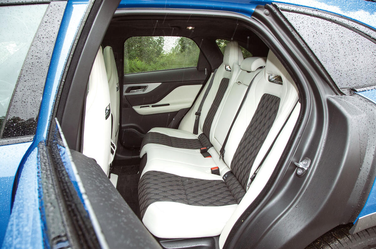Jaguar F-Pace SVR 2019 road test review - rear seats