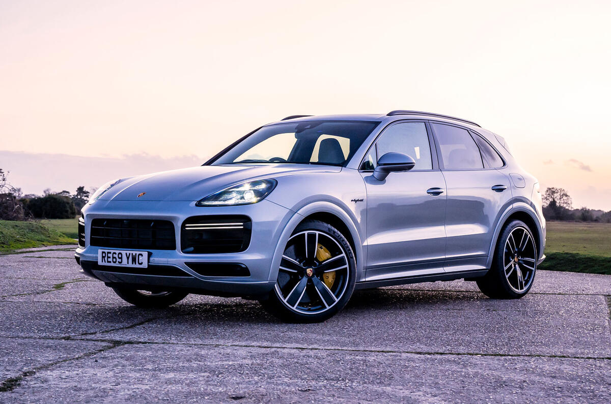 Porsche Cayenne Turbo S E-Hybrid road test review - static front Porsche Cayenne Turbo S E-Hybrid road test review - static front