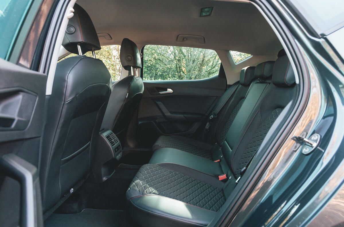 Seat Leon eHybrid 2020 road test review - rear seats