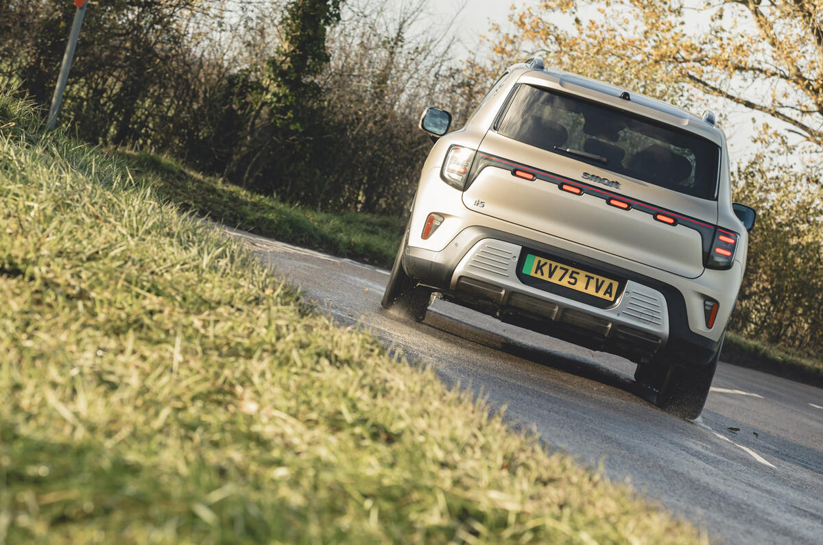 20 Smart #5 Premium 2026 Autocar road test review rear cornering