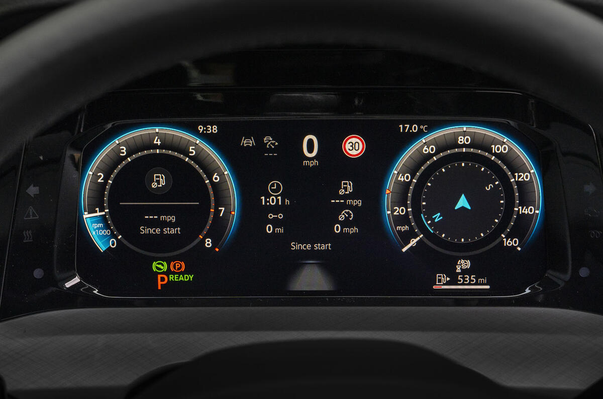 20 Volkswagen Golf Mk85 2024 review digital gauge cluster
