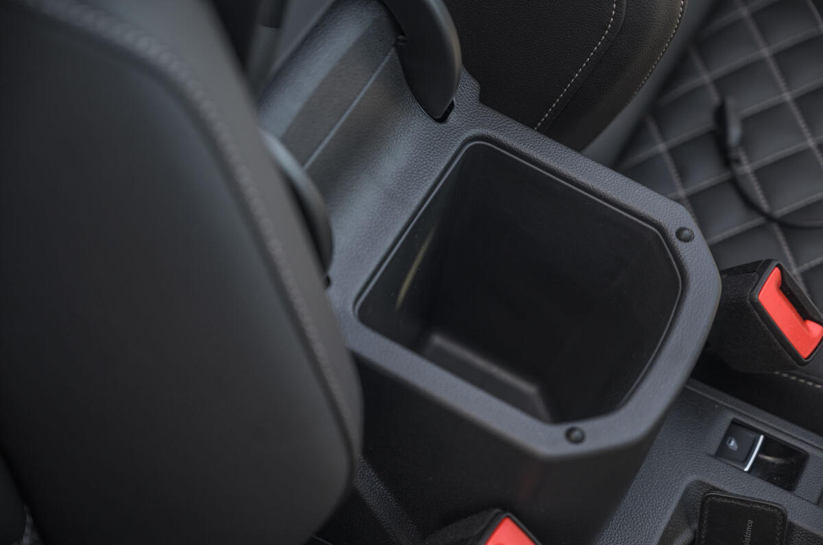 Volkswagen T-Roc Cabriolet 2020 road test review - armrest storage