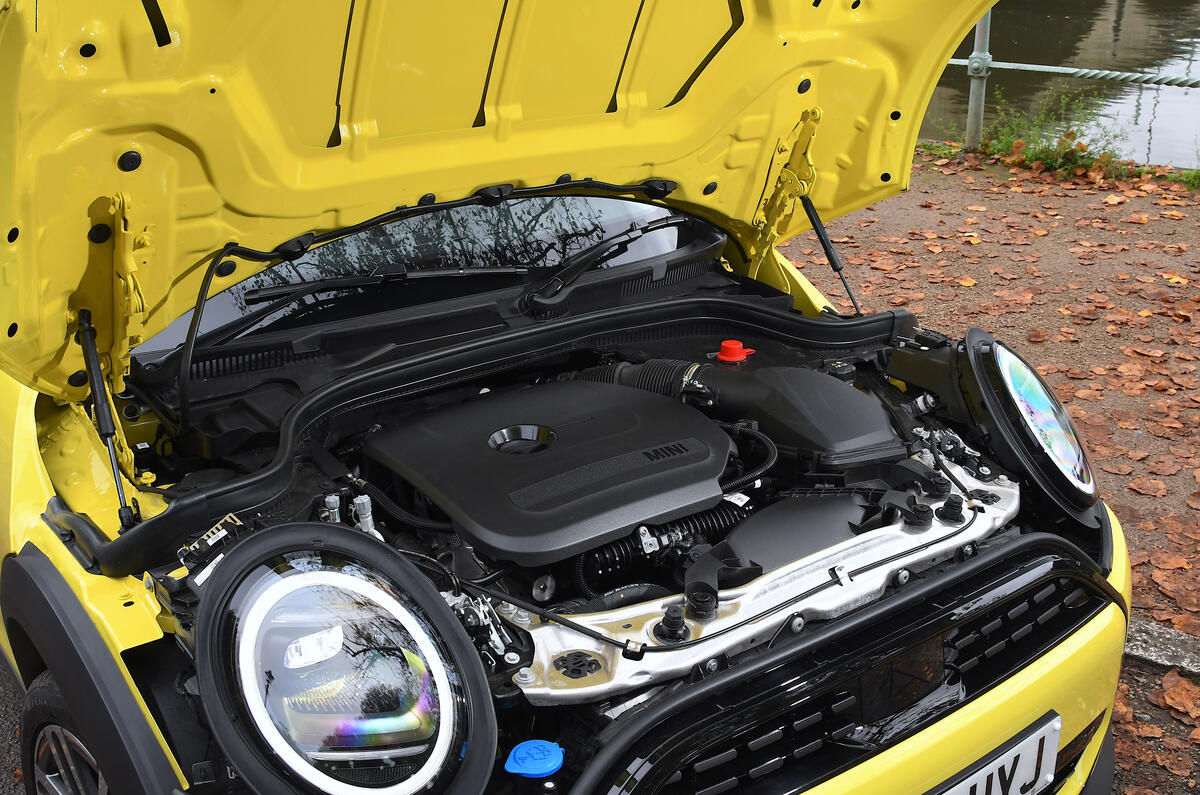 2024 Mini Cooper C 3dr in yellow   engine