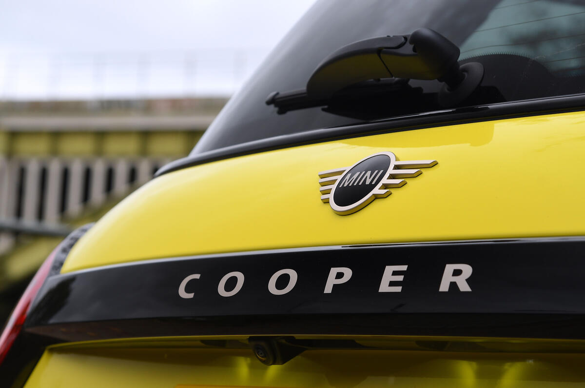 2024 Mini Cooper C 3dr in yellow   rear badges