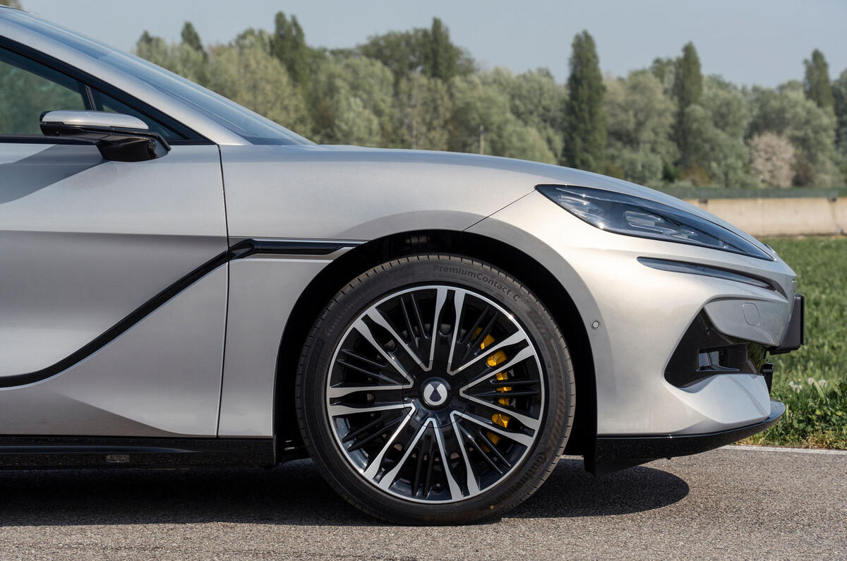 2025 Denza Z9 GT review front wheel detail 2