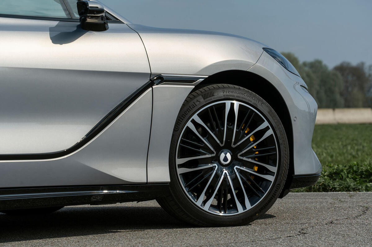 2025 Denza Z9 GT review front wheel detail