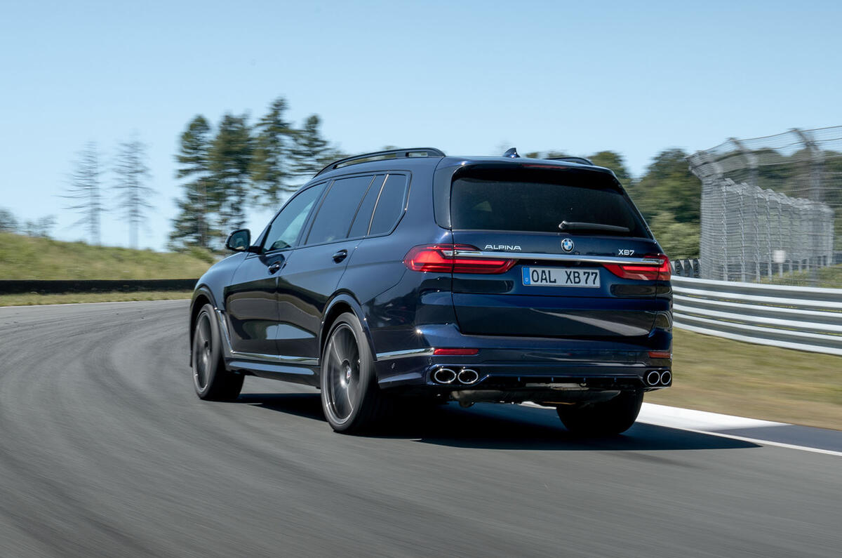 Alpina XB7 2020 road test review - on the road rear