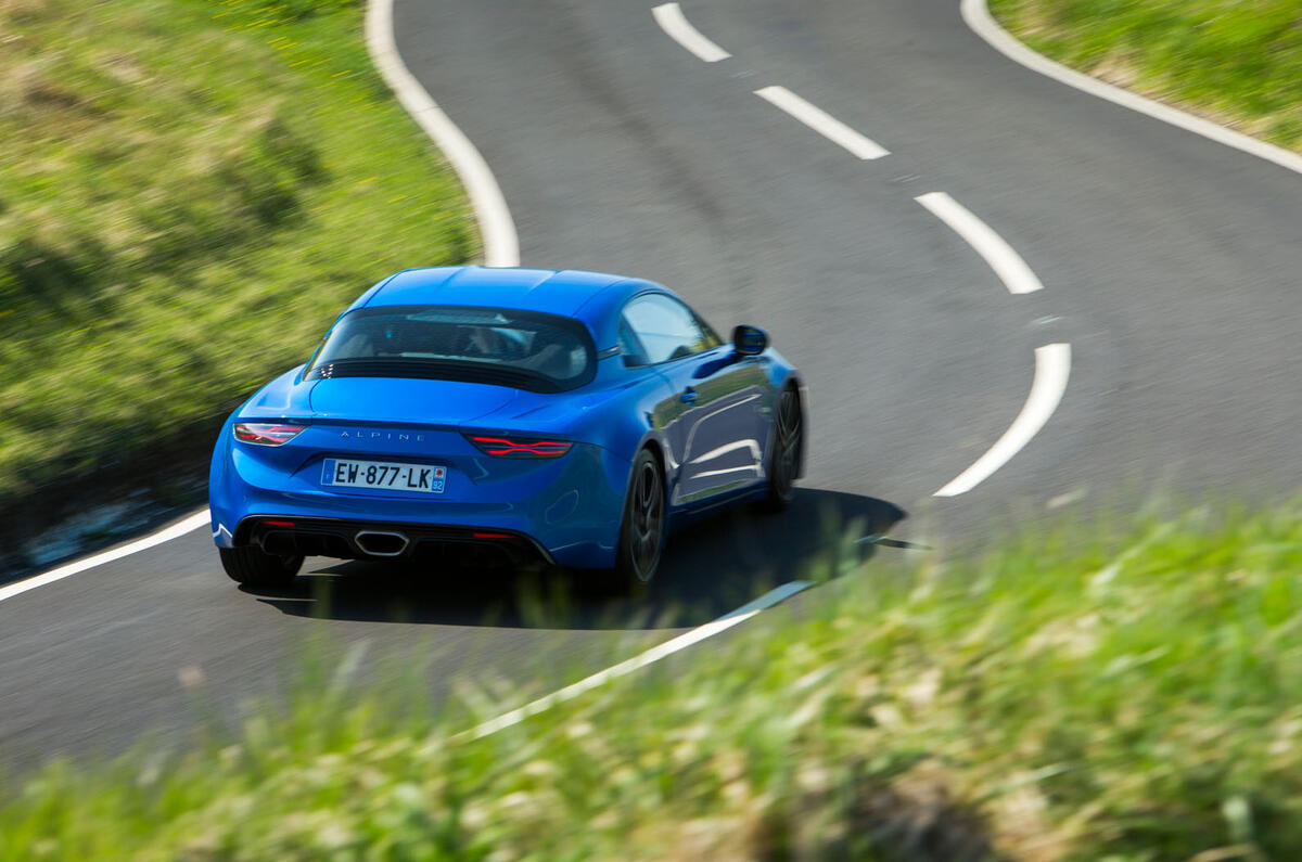 Alpine A110 2018 road test review cornering rear