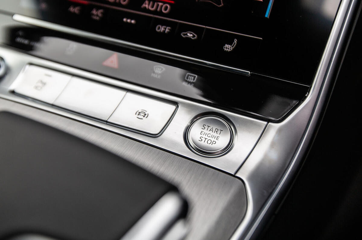 Audi A6 Avant 2018 road test review - start button
