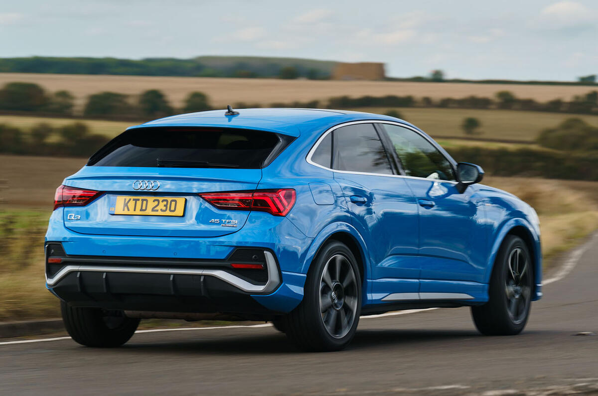 Audi Q3 Sportback 2019 road test review - cornering rear