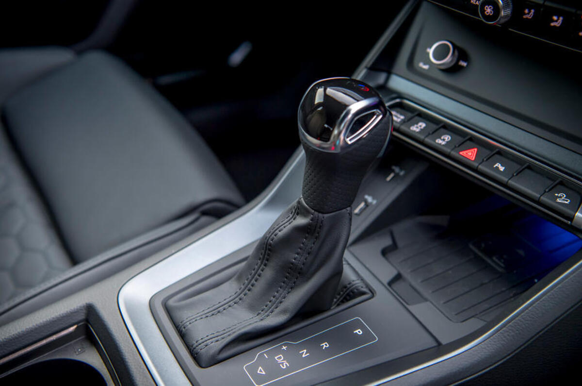 Audi RS Q3 Sportback 2020 road test review - gearstick
